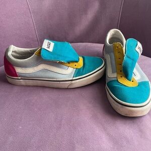 Vans Blue and Yellow Sneakers Classic Skate Style
